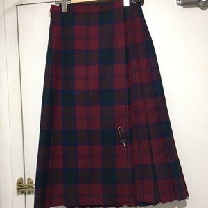 VINTAGE BEN NEVIS MIDI WRAP KILT SKIRT SIZE 8